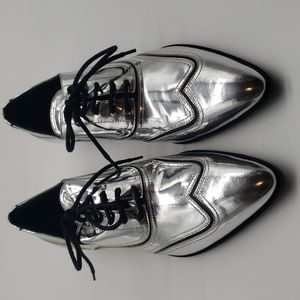 GIUSEPPE ZANOTTI SIZE 39 COLOR SILVER 100% AUTHENTIC